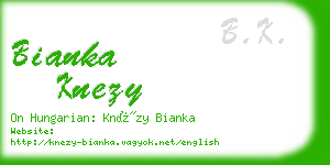 bianka knezy business card